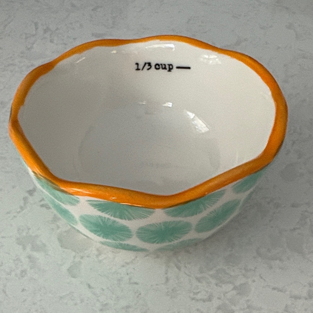 The Pioneer Woman Teal and Orange Ceramic Measuring Cup - Picture 3 of 7